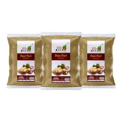 90's MILL Panipuri Pani Puri/Phuchka/Paani Patashi Masala|Fulki/Pani ke Batashe/Padake ka Masala|Golgappa Gup-chup/Phuska/Puska Masala Natural Fresh Delicious Tasty And Tangy-240Gx3Pk