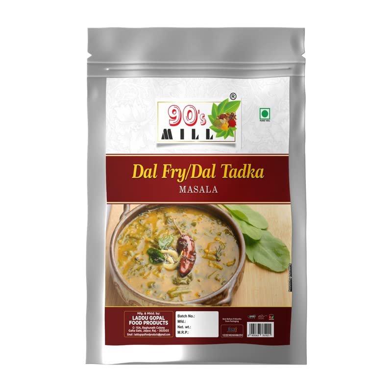 90's MILL Rajasthani Panchmel Dal Tadka Masala/Fry Dal Tadka Dal Masala/Marwari Panchmel Dal Fry Dal Tadka Masala Natural And Fresh||Shahi Panchmel Dal Masala Rich Aromatic Spices-240Gx1Pk