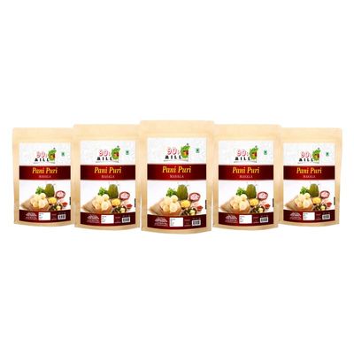 90's MILL Rajasthani Traditional Pani Puri Masala/Marwari Gol-Gappa Masala/Jal-Puri Masala Natural And Fresh/Jaipur Street Food Golgappe Pani Puri Masala/Tasty Spicy Tangy Masala-150Gx5Pk