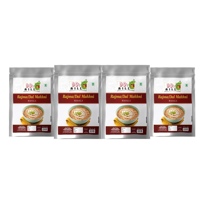 90's MILL Ludhiana Special Rajma Dal Makhani Masala||Dhabe Wala Rajma Dal Makhani Ka Masala||Maharana's Classic Creamy Rajma Dal Makhani Masala Natural And Fresh Authentic Spice Blend-80Gx4Pk