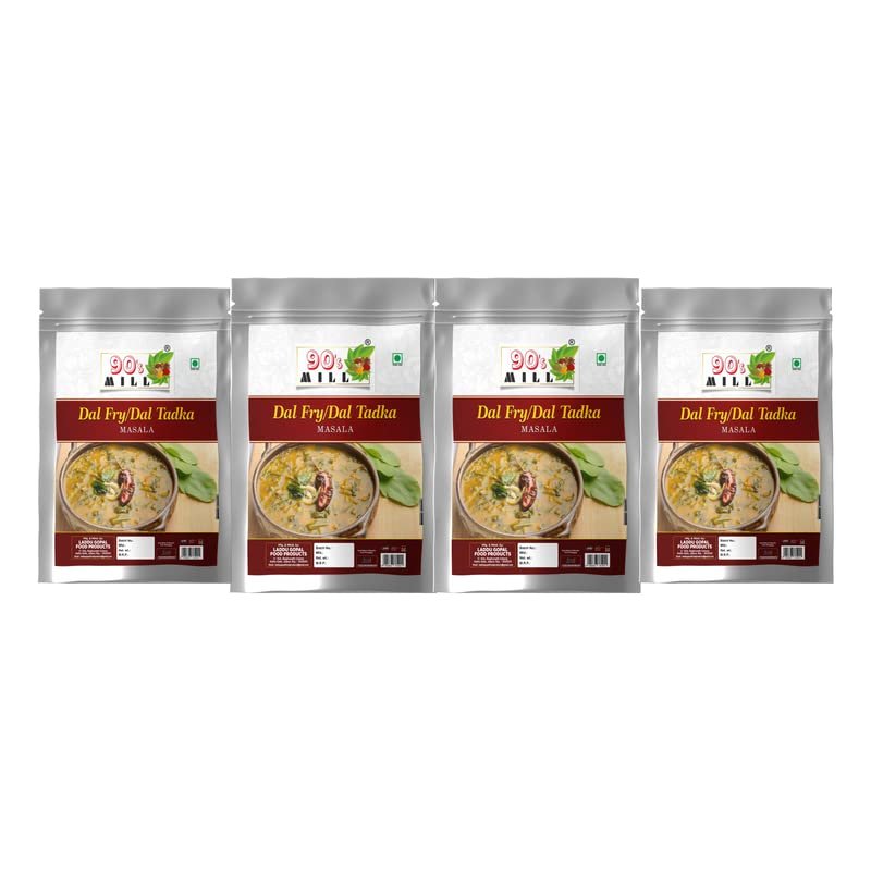 90's MILL Rajasthani Panchmel Dal Tadka Masala/Fry Dal Tadka Dal Masala/Marwari Panchmel Dal Fry Dal Tadka Masala Natural And Fresh||Shahi Panchmel Dal Masala Rich Aromatic Spices-240Gx4Pk