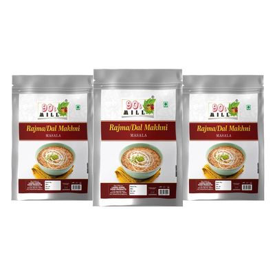 90's MILL Ludhiana Special Rajma Dal Makhani Masala||Dhabe Wala Rajma Dal Makhani Ka Masala||Maharana's Classic Creamy Rajma Dal Makhani Masala Natural And Fresh Authentic Spice Blend-240Gx3Pk