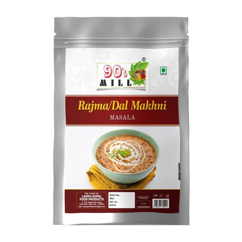 90's MILL Ludhiana Special Rajma Dal Makhani Masala||Dhabe Wala Rajma Dal Makhani Ka Masala||Maharana's Classic Creamy Rajma Dal Makhani Masala Natural And Fresh Authentic Spice Blend-240Gx1Pk