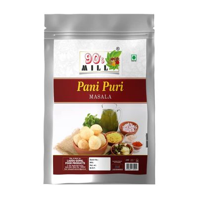 90's MILL Panipuri Pani Puri/Phuchka/Paani Patashi Masala|Fulki/Pani ke Batashe/Padake ka Masala|Golgappa Gup-chup/Phuska/Puska Masala Natural Fresh Delicious Tasty And Tangy-190Gx1Pk