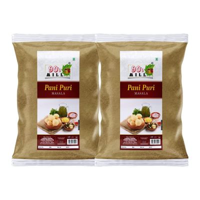 90's MILL Panipuri Pani Puri/Phuchka/Paani Patashi Masala|Fulki/Pani ke Batashe/Padake ka Masala|Golgappa Gup-chup/Phuska/Puska Masala Natural Fresh Delicious Tasty And Tangy-240Gx2Pk