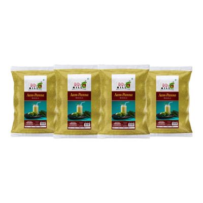 90's MILL Aam Panna Masala/Aam Jhora Masala|Indian Summer Drink|Gluten-free Unripe (Green) Mango Drink Sherbet|Tangy Green Mango/Kairi Panha/Aam Panna Masala Natural Fresh-80Gx4Pk