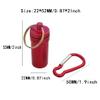 Aluminum Keychain Pill Box with CarabinieriAir Tight Metal Pill ContainerWaterproof Pill Organizers for Outdoor CampingTravel view 2