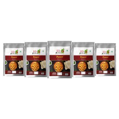 90's MILL Authentic Dum Paneer Kali Mirch Masala/Mughlai Shahi Kali Mirch Dum Paneer Masala Natural And Fresh/Restaurant-Style Dum Paneer Masala/Creamy and Spicy Paneer Masala-80Gx5Pk