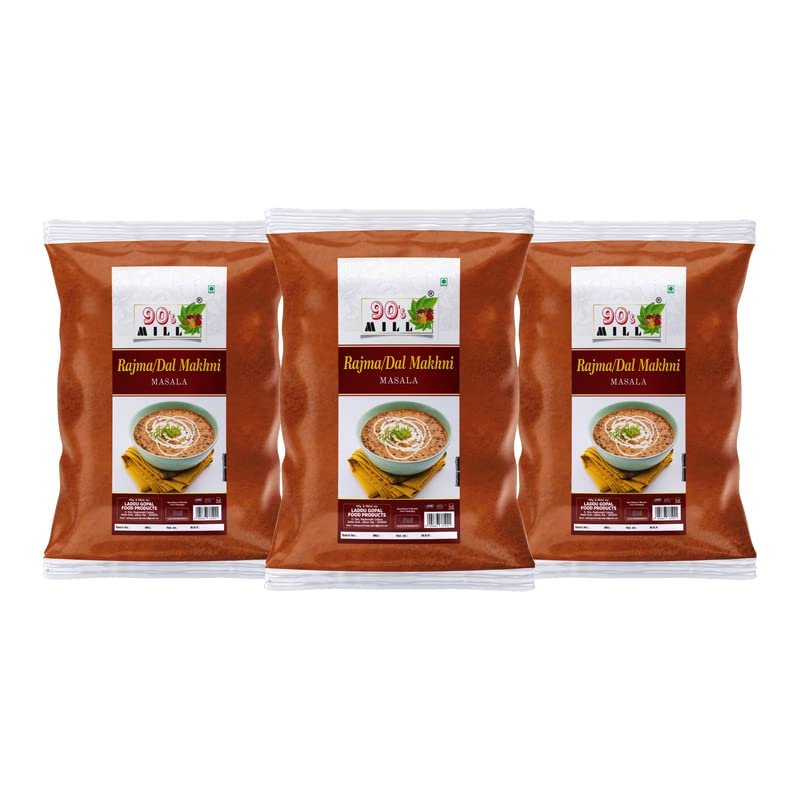 90's MILL Lucknowi Nawabi Dal Makhani/Rajma Masala||Restaurant Style Rajma Dal Makhani Masala||Maharaja Creamy Dal Makhani/Rajma Masala Natural And Fresh Authentic Spice Blend-240Gx3Pk
