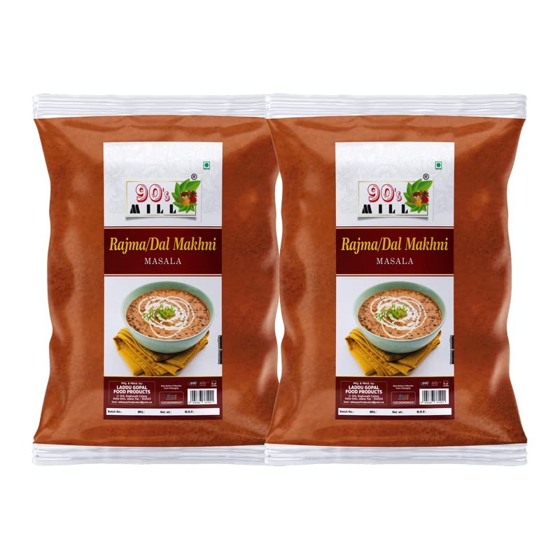 90's MILL Lucknowi Nawabi Dal Makhani/Rajma Masala||Restaurant Style Rajma Dal Makhani Masala||Maharaja Creamy Dal Makhani/Rajma Masala Natural And Fresh Authentic Spice Blend-150Gx2Pk