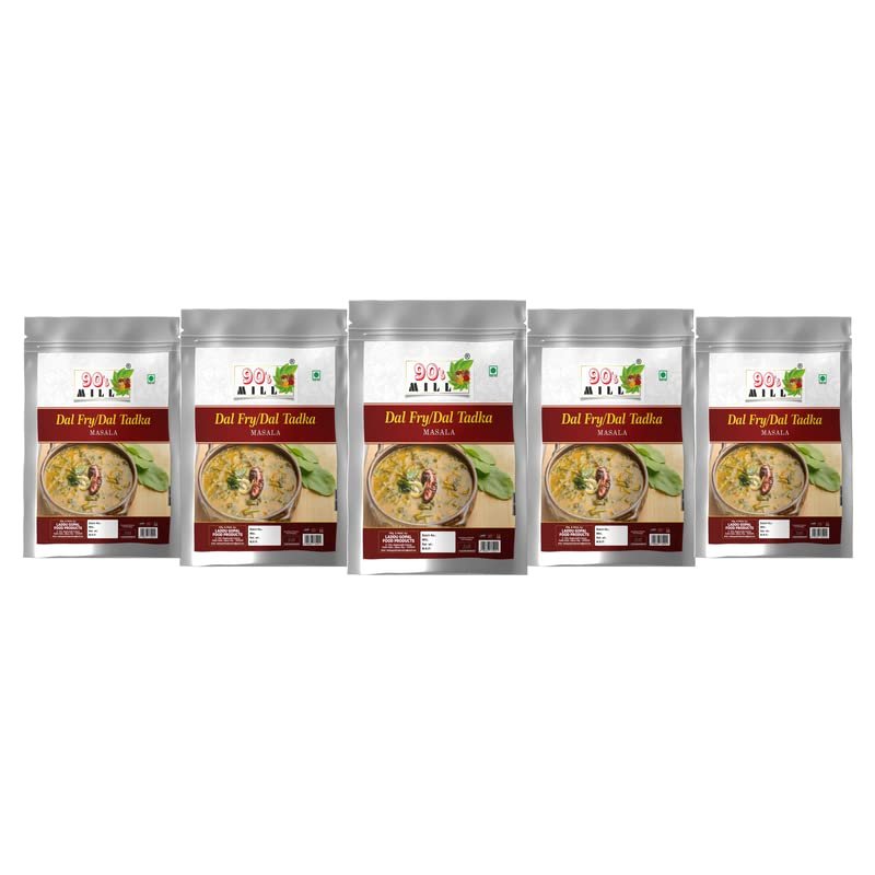 90's MILL Rajasthani Panchmel Dal Tadka Masala/Fry Dal Tadka Dal Masala/Marwari Panchmel Dal Fry Dal Tadka Masala Natural And Fresh||Shahi Panchmel Dal Masala Rich Aromatic Spices-190Gx5Pk