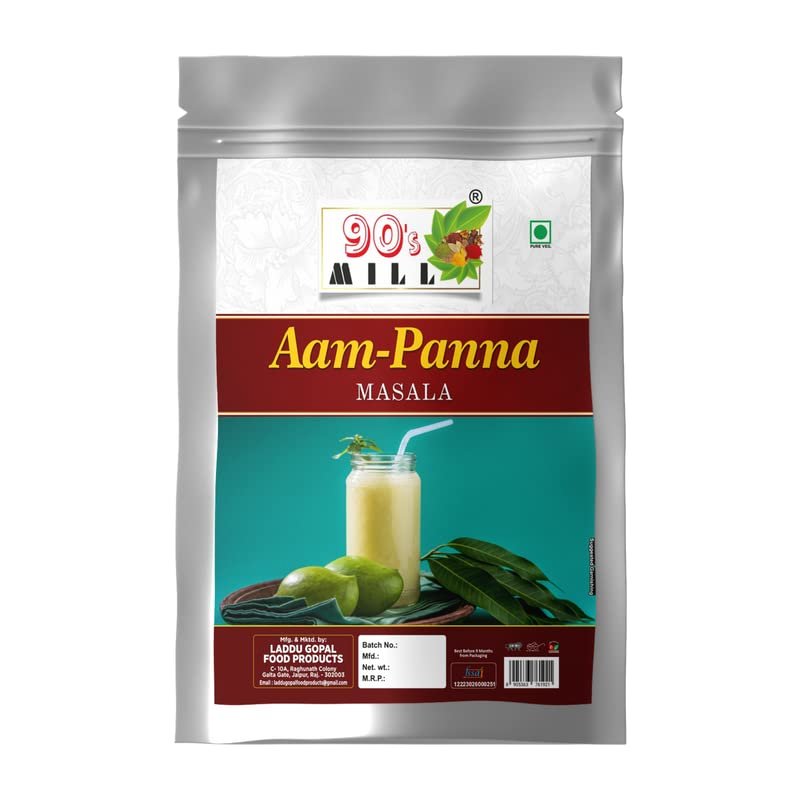 90's MILL Marwadi Green Mango/Kairi Panha/Aam Panna Masala Natural Fresh/Aam Panna Masala/Aam Jhora Masala/Rajasthani Summer Drink|Unripe (Green) Mango Drink Sherbet Masala-150Gx1Pk