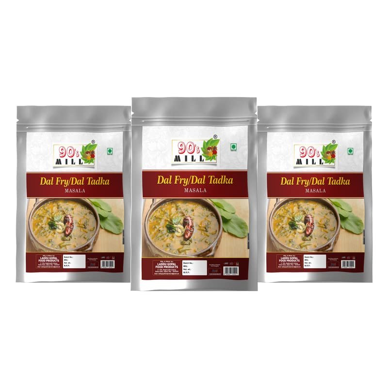 90's MILL Rajasthani Panchmel Dal Tadka Masala/Fry Dal Tadka Dal Masala/Marwari Panchmel Dal Fry Dal Tadka Masala Natural And Fresh||Shahi Panchmel Dal Masala Rich Aromatic Spices-240Gx3Pk