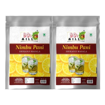 90's MILL Nimbu Sharbat-e-Khass/Nimbu Pani/Shikanji Masala|India's Popular Summertime Drink Masala Shikanji/Lemonade/Nimbu Pani/Lemon Water/Lemon shikanji/Shikanji soda Masala-80Gx2Pk