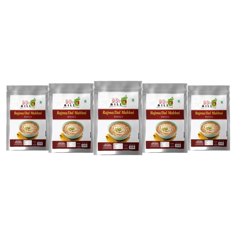 90's MILL Ludhiana Special Rajma Dal Makhani Masala||Dhabe Wala Rajma Dal Makhani Ka Masala||Maharana's Classic Creamy Rajma Dal Makhani Masala Natural And Fresh Authentic Spice Blend-190Gx5Pk
