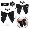 AIMUDI Black Satin Ribbon Twist Tie Bows for Treat Bags 4.5" Pre-Tied Black Bows for Christmas Tree Black Ribbon Bows for Crafts Premade Bows for Gift Wrapping Baby Shower Party Favors - 36 PCs view 2