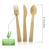 Bamboo G 100% Bamboo Spoons - Disposable Utensils, Biodegradable, and Compostable, Reusable or Disposable Cutlery for Weddings, Camping, Picnics, Parties, Pack of 100-6.7" view 2