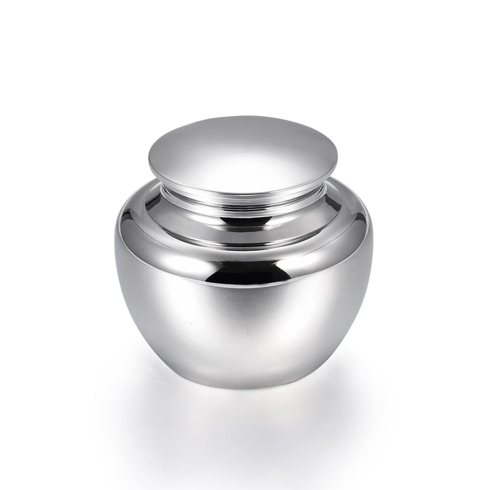 MYPOWER (45mm*43mm Free Engraving Blank Stainless Steel Memorial Locket Jewelry Human/Pet Funeral Casket Urn for Cremation Ashes,4