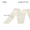 MECCANIXITY 5/8 Inch 50 Yard Satin Ribbon Grosgrain Thin Solid Silk Wedding Bouquet Ribbon for Valentine's Day Gift Wrapping Cake Box Bows Cream White view 2