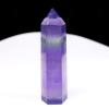 DECORN Healing Crystals Wands 3.2in Natural Hexagonal Single Pointed Tower Pocket Crystal Polished Tumbled Stones Reiki Energy Balancing Meditation Therapy Gift,Blue Violet Fluorite view 1