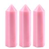DECORN 3pcs Pink Opal Healing Crystals Stones Wand Polished Tumbled Opal Stone Crystals Tower Natural Hexagonal Gemstone Points for Reiki Balancing Meditation,50mm view 1