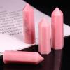 DECORN 3pcs Pink Opal Healing Crystals Stones Wand Polished Tumbled Opal Stone Crystals Tower Natural Hexagonal Gemstone Points for Reiki Balancing Meditation,50mm view 2