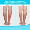 Open Toe Compression Socks 15-20 mmHg for Women and Men Knee High Toeless Circulation Compression Stockings(BN X/L) view 3