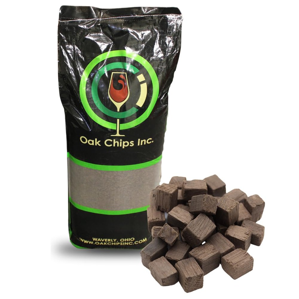 Oak Chips Inc. French Oak Cubes for Brewing - Medium Plus Toast - 40 lbs - Perfect for Aging Wines, Spirits, Beer, and More!