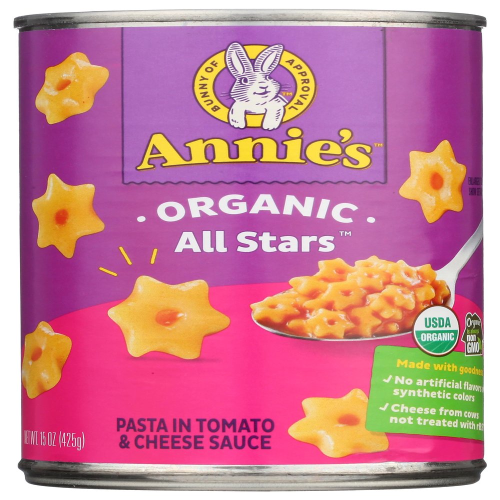 Annie's Homegrown Organic All Stars Pasta, Non GMO, 15 Ounces (Pack Of 12)