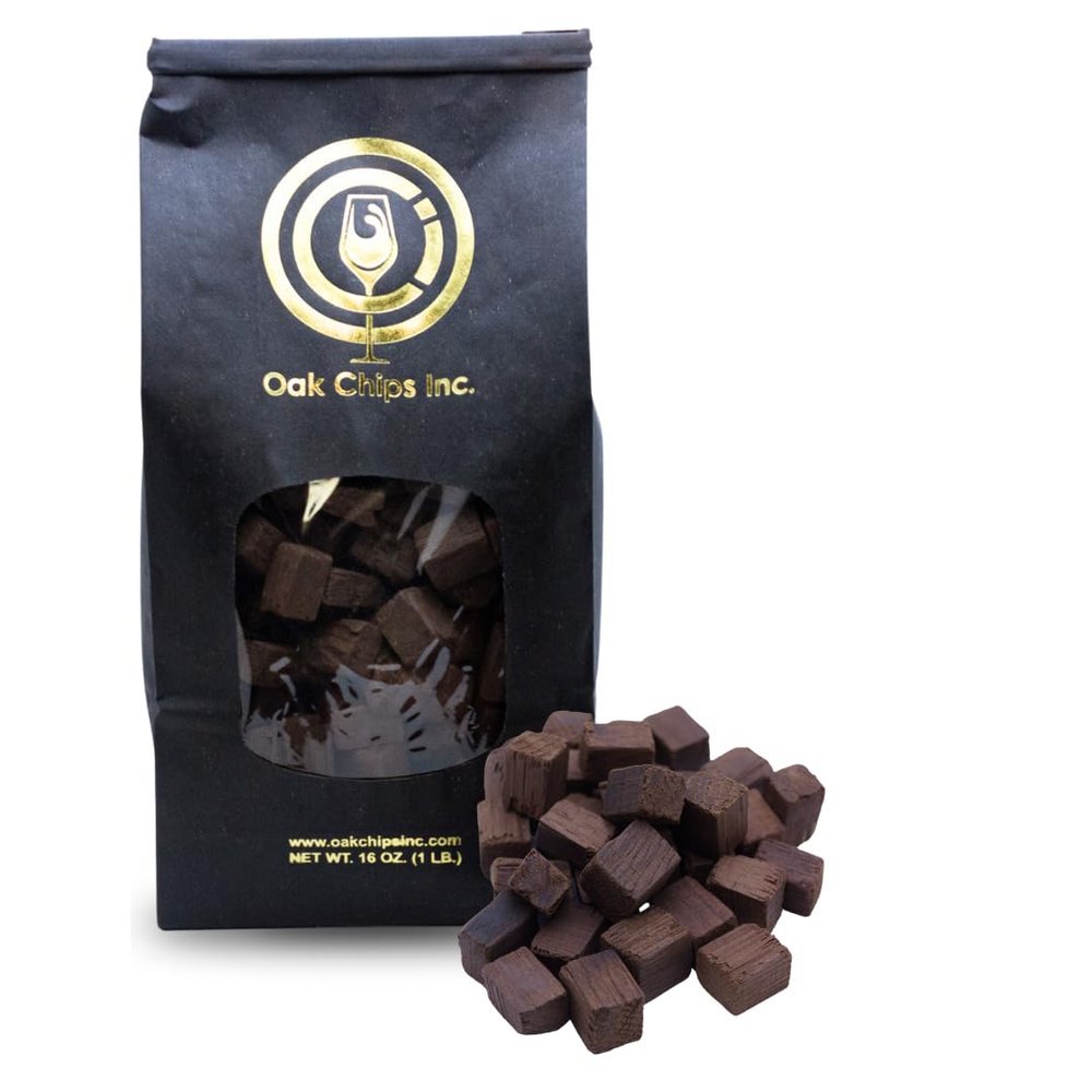Oak Chips Inc. French Oak Cubes for Brewing - Heavy Toast - 1 lb - Perfect for Aging Wines, Spirits, Beer, and More!