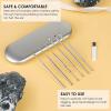 Ear Cleaning Kit,Safe Ear Wax Removal Tool,Earwax Removal Kit,Easy to Use,Painless Ear Pick,with Storage Box and Cleaning Brush (Silver) view 2
