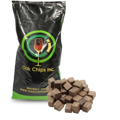 Oak Chips Inc. French Oak Cubes for Brewing - Medium Toast - 20 lbs - Perfect for Aging Wines, Spirits, Beer, and More!