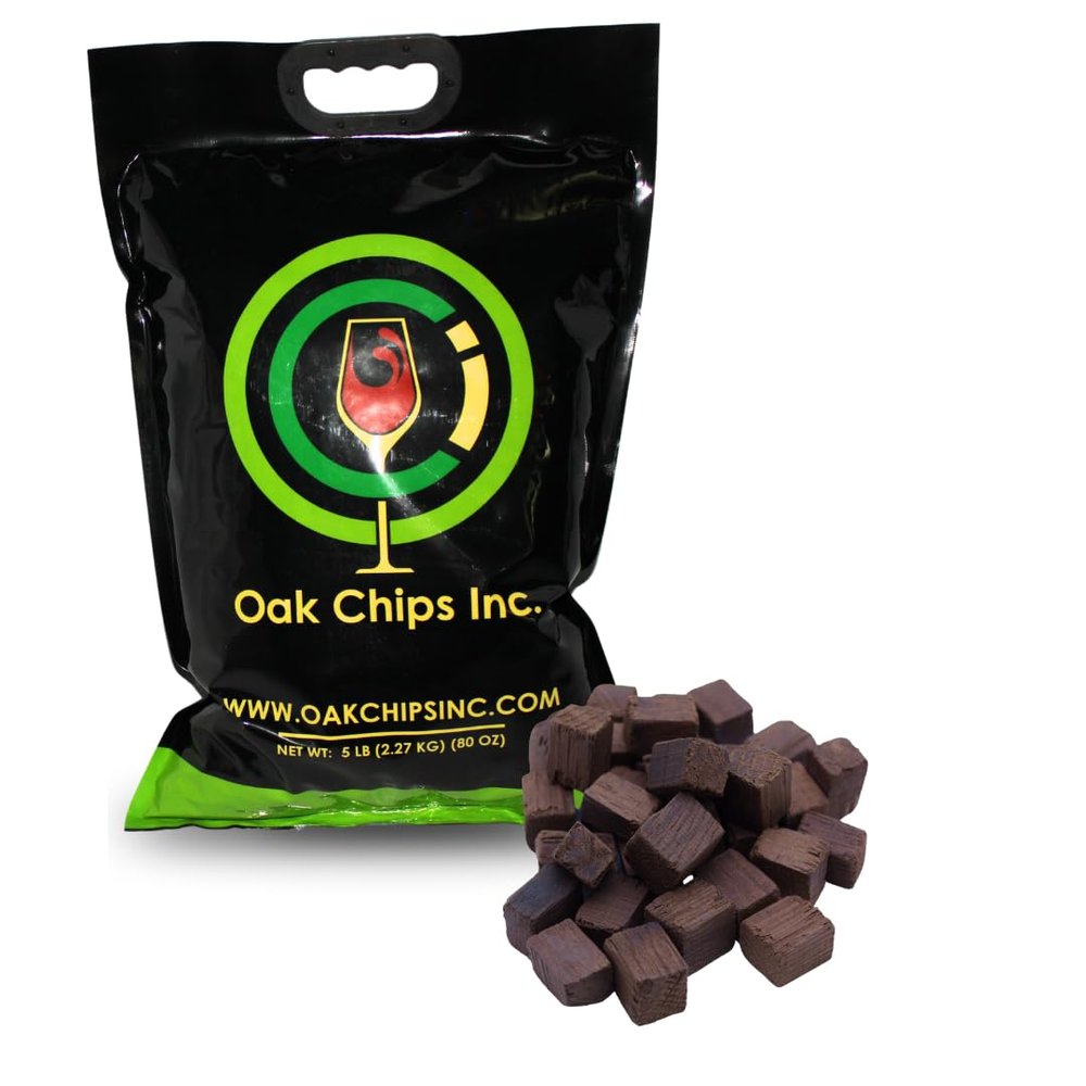 Oak Chips Inc. French Oak Cubes for Brewing - Heavy Toast - 5 lbs - Perfect for Aging Wines, Spirits, Beer, and More!
