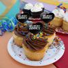 Belmont Abbey College Secondary Logo Heart Love Cupcake Picks Toppers Decoration Set of 6 view 4
