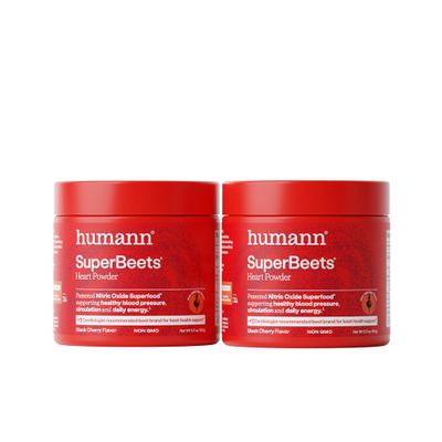 Humann SuperBeets Beet Root Powder - Non-GMO Beetroot Superfood - Nitric Oxide Supplement for Heart Health, Circulation & Blood Pressure Support - Black Cherry, 60 Servings