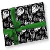 Unique Skull Gift Wrap Thick Wrapping Paper Theme Gothic Birthday Party Xray Decor (12 foot x 30 inch roll) view 3