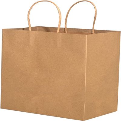 Brown Paper Bags with Handles-15 PCS