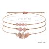 3Pcs Natural Stone Bracelet for Women Men Healing Crystal Chip Bead Bracelets Spiritual Amethyst Rose Quartz Chakra Bracelets Set Anxiety Reiki Energy Power Healing Crystals Jewelry -Tiger Eye view 3