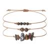 3Pcs Natural Stone Bracelet for Women Men Healing Crystal Chip Bead Bracelets Spiritual Amethyst Rose Quartz Chakra Bracelets Set Anxiety Reiki Energy Power Healing Crystals Jewelry -Tiger Eye view 4
