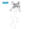 PATIKIL 2.2-inch Iridescent Pull Bows, 40 Pack Present Wrapping String Bows Ribbon Decorative Bow Tie for Wedding Party Birthday, Silver Tone view 3