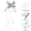 PATIKIL 2.2-inch Iridescent Pull Bows, 40 Pack Present Wrapping String Bows Ribbon Decorative Bow Tie for Wedding Party Birthday, Silver Tone view 4