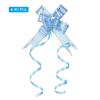 PATIKIL 2.8-inch Pull Bows, 40 Pack Present Wrapping String Bows Ribbon Gold Thread Style Decorative Bow Tie for Wedding Party Birthday, Light Blue view 3