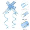 PATIKIL 2.8-inch Pull Bows, 40 Pack Present Wrapping String Bows Ribbon Gold Thread Style Decorative Bow Tie for Wedding Party Birthday, Light Blue view 4