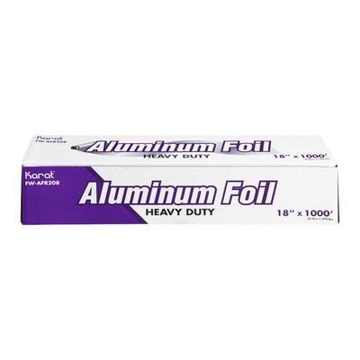 Karat 18 x 1000' Heavy Duty Aluminum Foil Roll | 1000 Feet Long | Industrial Size and Strength