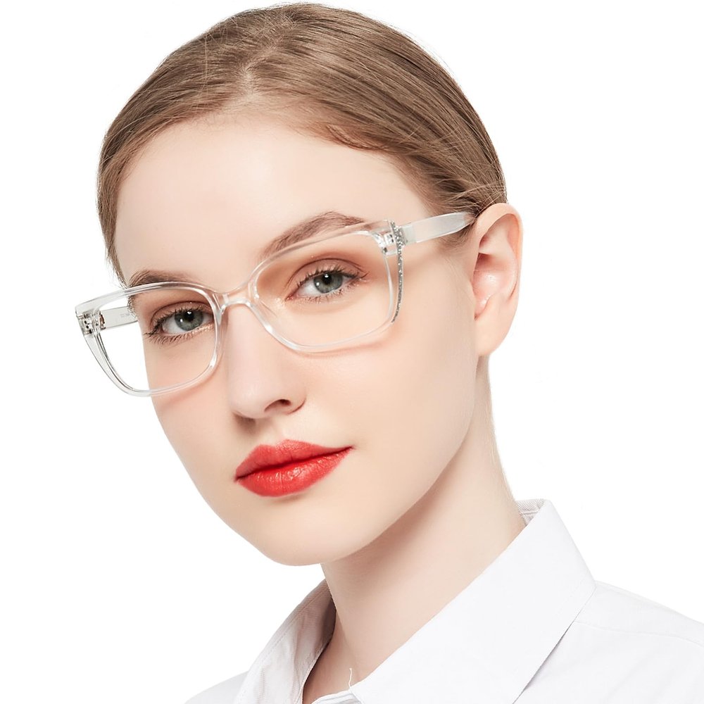 OCCI CHIARI Modern Big Frame Reading Glasses for Women Square Readers(Clear 2.25x) 1.0 1.25 1.5 1.75 2.0 2.25 2.5 2.75 3.0 3.5 4.0 5.0 6.0