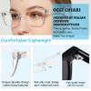 OCCI CHIARI Modern Big Frame Reading Glasses for Women Square Readers(Clear 2.25x) 1.0 1.25 1.5 1.75 2.0 2.25 2.5 2.75 3.0 3.5 4.0 5.0 6.0 view 4