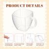 Amyhill 100 Pcs 5 oz Disposable Tea Cups Bulk Mini Plastic Tea Cup Bulk with Handle Hard Coffee Mug Reusable Square Espresso Mugs for Party Wedding (Clear) view 3