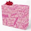 MyPupSocks Personalized Happy Birthday Deep Pink Wrapping Paper with Logo, Custom Name Gift Wrapping Paper Roll with Text for Friend Grandma Grandpa Birthday Wedding Christmas Gifts 58x23 5 Rolls view 1