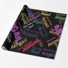 Personalized Logo Wrapping Paper, Happy Birthday with Name Gift Wrap Paper Custom Funny Name Wrapping Paper Roll for Boys Girls Baby Shower Anniversary Birthday Christmas Gift 58x23 5 Rolls view 2