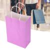 10PCS Kraft Paper Bag,5.9 x 3.1 x 8.3in Shopping Bag, Portable Gift Bag with Handle, Durable and Practical Paper Bags for Merchandise Birthday Craft Party Wedding Shopping Baby Shower(Purple) view 3
